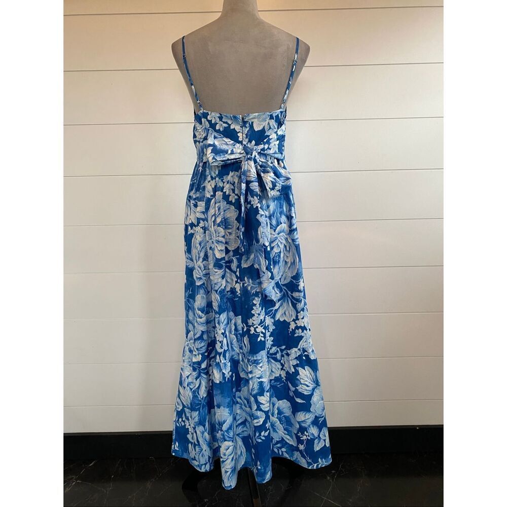 Joie blue floral maxi dress ankle length NWT Sz 10 - Picture 5 of 9
